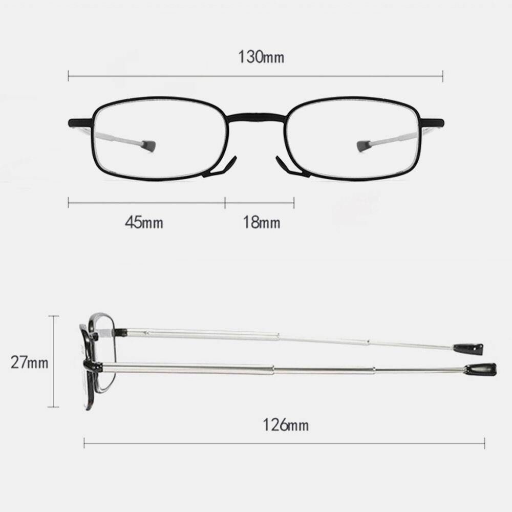 Unisex Anti-Blauw Licht Opvouwbaar Draagbare Telescopische Stretch Frame Ouder Gift Leesbril Verziend Bril