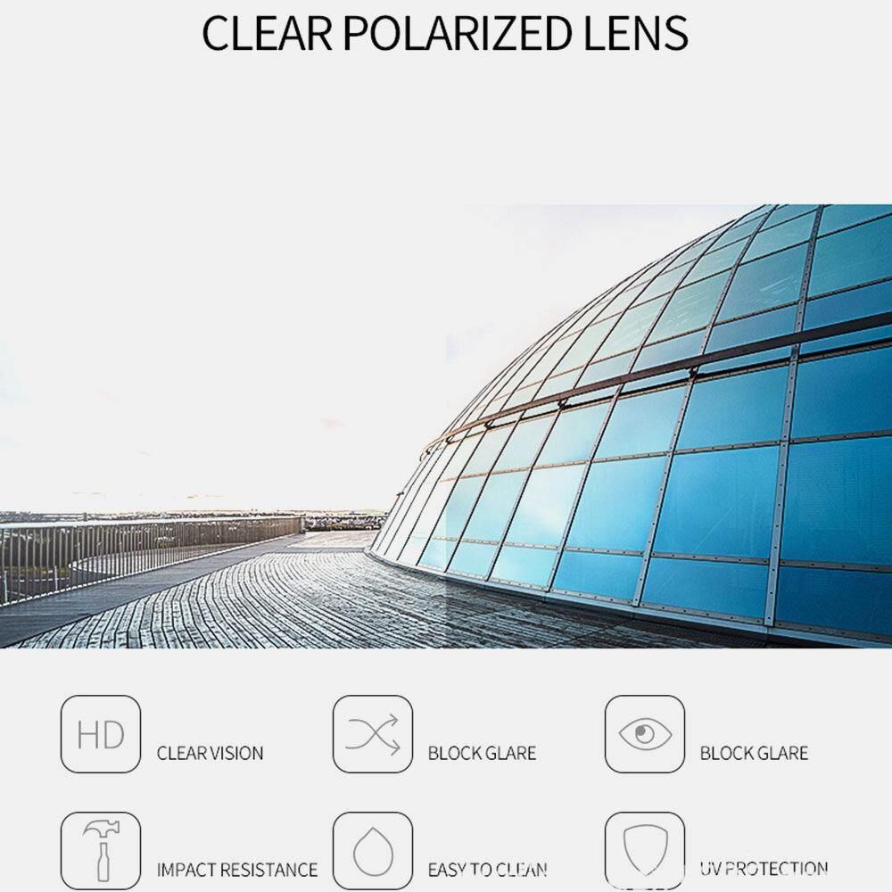 Unisex Gradient Lens Transparant Full Frame Gepolariseerde Uv-Bescherming Gecoate Zonnebril