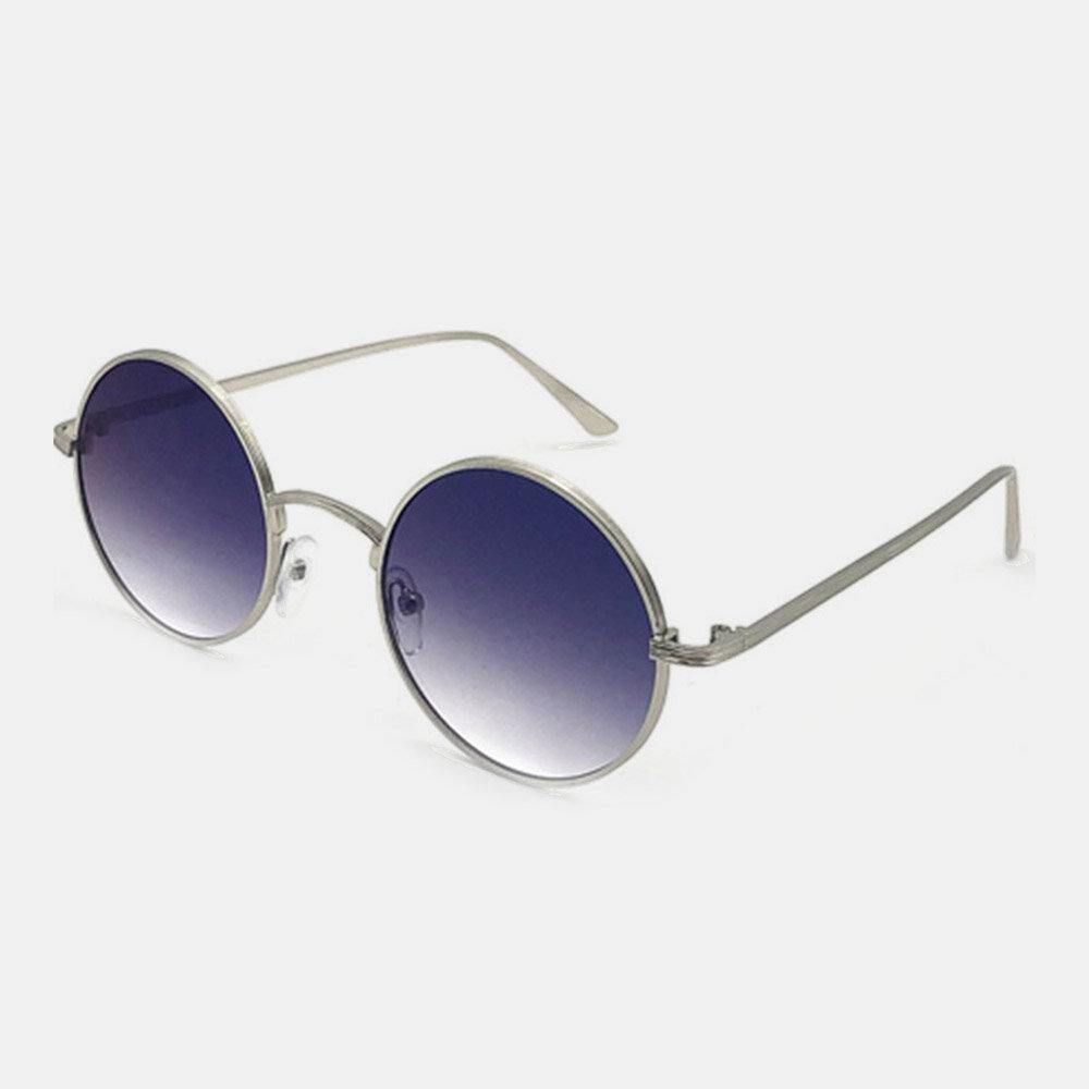 Unisex Metalen Volledig Rond Frame Pc-Lens Uv-Zonnebescherming Zonnebril