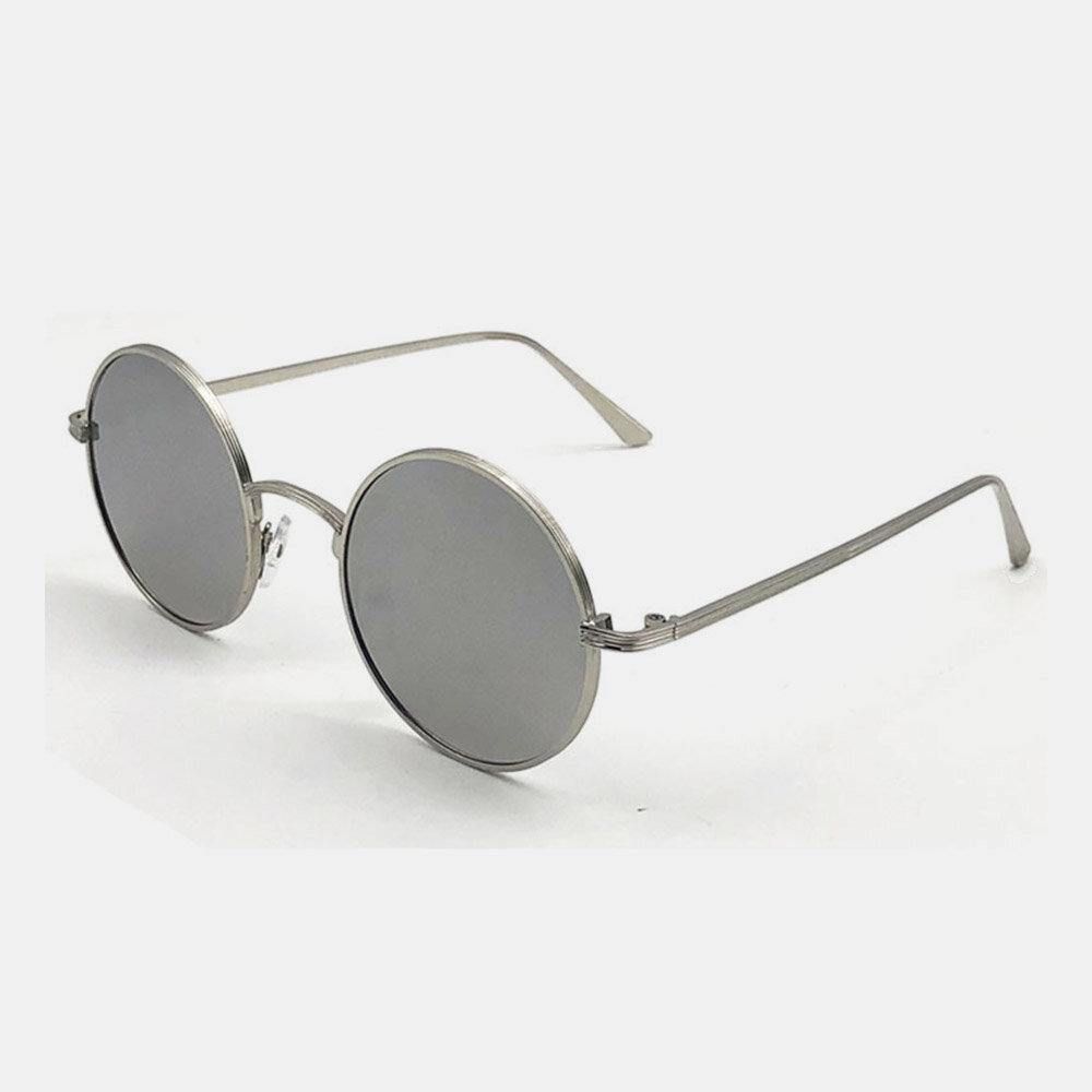 Unisex Metalen Volledig Rond Frame Pc-Lens Uv-Zonnebescherming Zonnebril