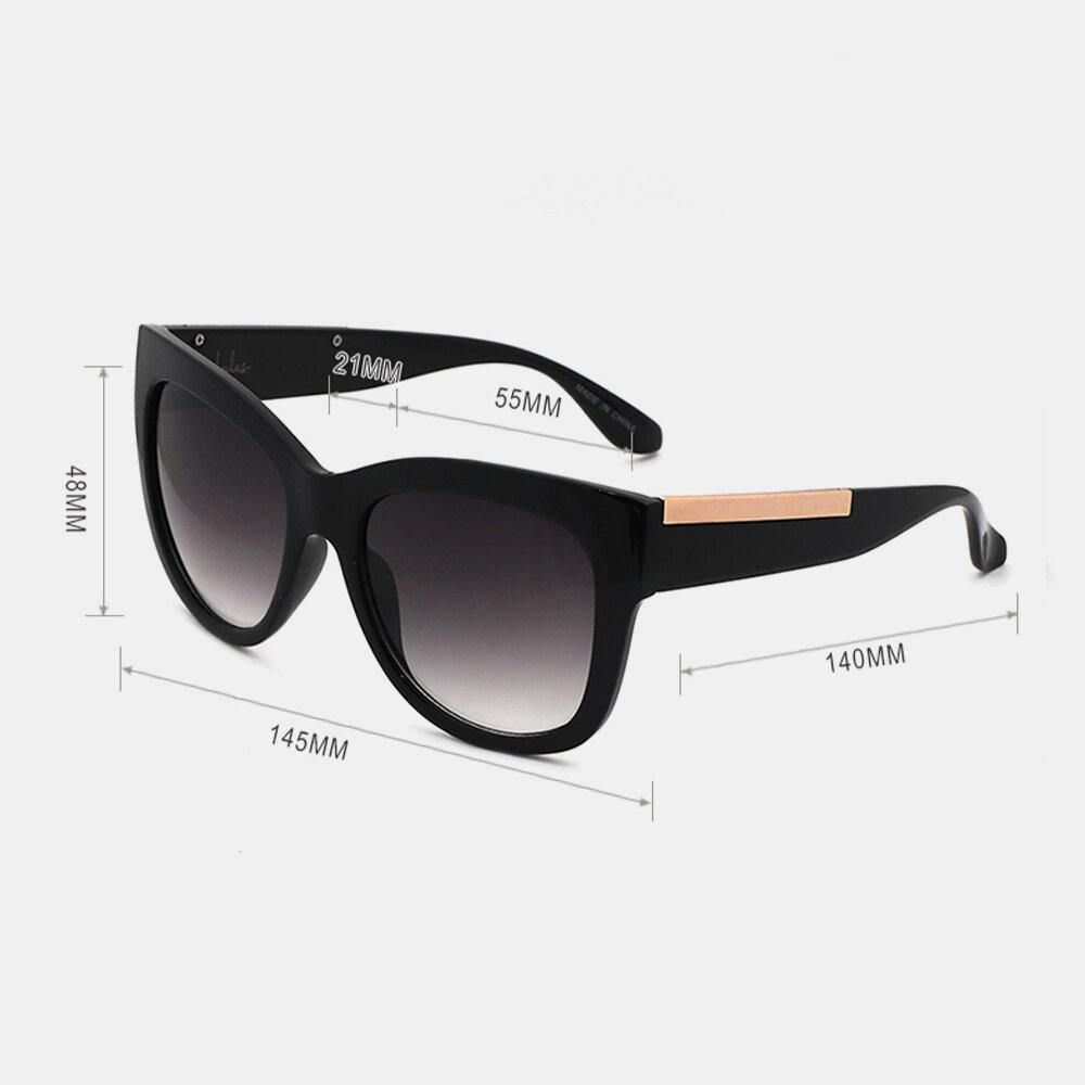 Unisex Mode Casual Brede Side Full Frame Anti-Uv Zonnebril