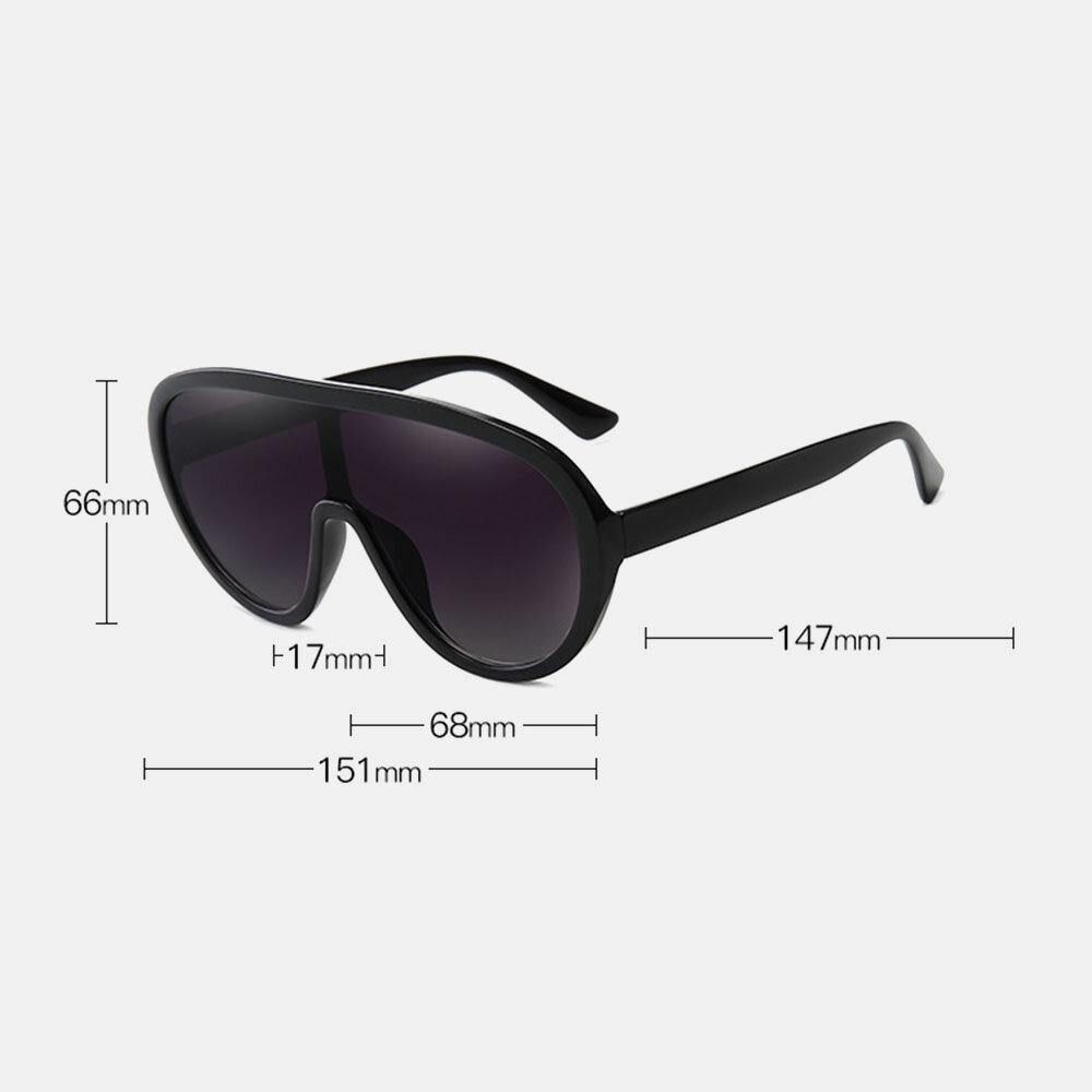 Unisex One-Piece Lens Large Full Frame Uv-Bescherming Zonnescherm Mode Zonnebril