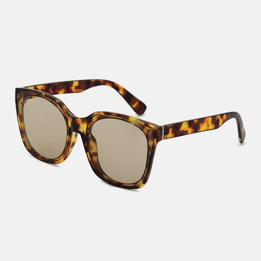 Unisex Tortoiseshell Ovaal Full Frame Casual Uv-Bescherming Gepolariseerde Zonnebril