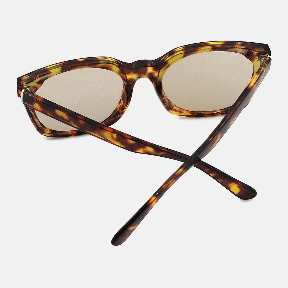 Unisex Tortoiseshell Ovaal Full Frame Casual Uv-Bescherming Gepolariseerde Zonnebril