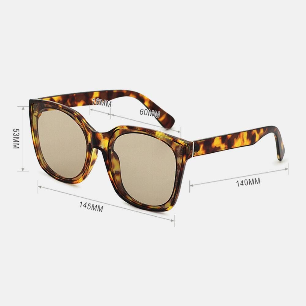 Unisex Tortoiseshell Ovaal Full Frame Casual Uv-Bescherming Gepolariseerde Zonnebril