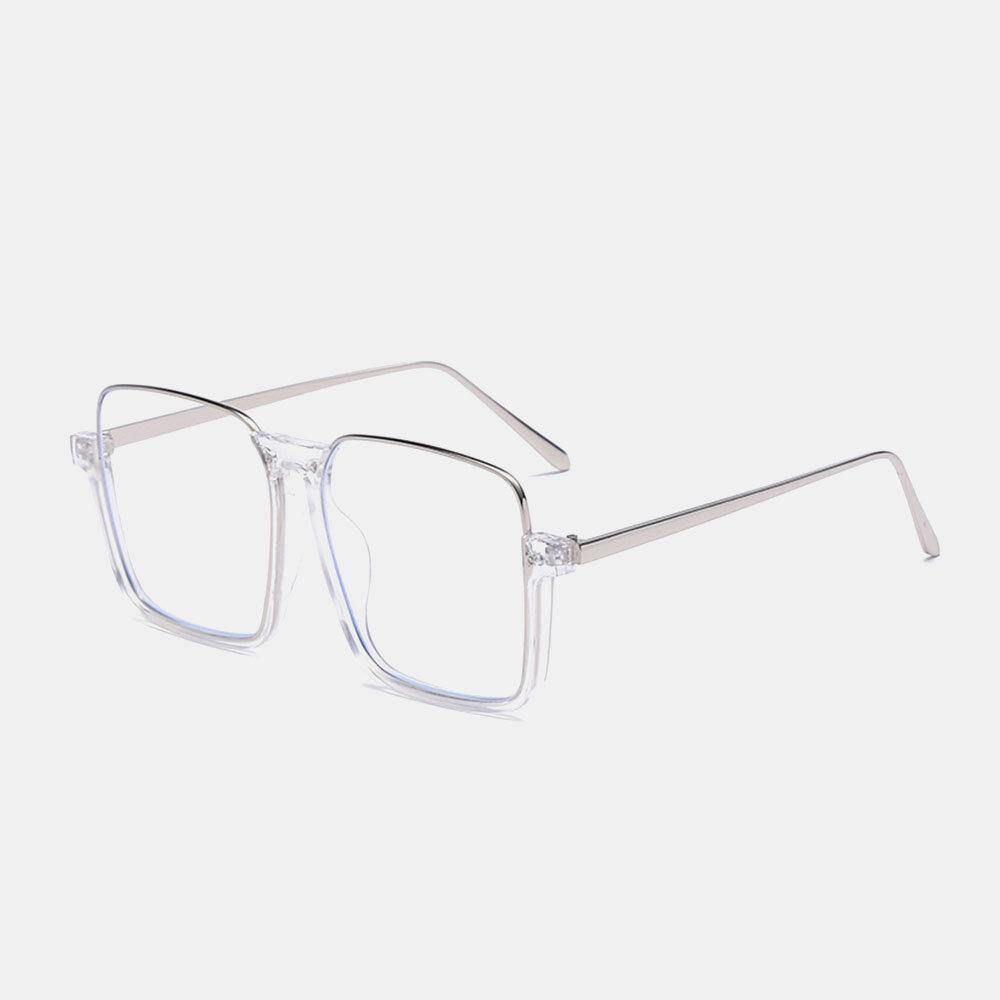 Unisex Vierkant Frame Half Frame Anti-Blauw Licht Anti-Uv Zonnebril