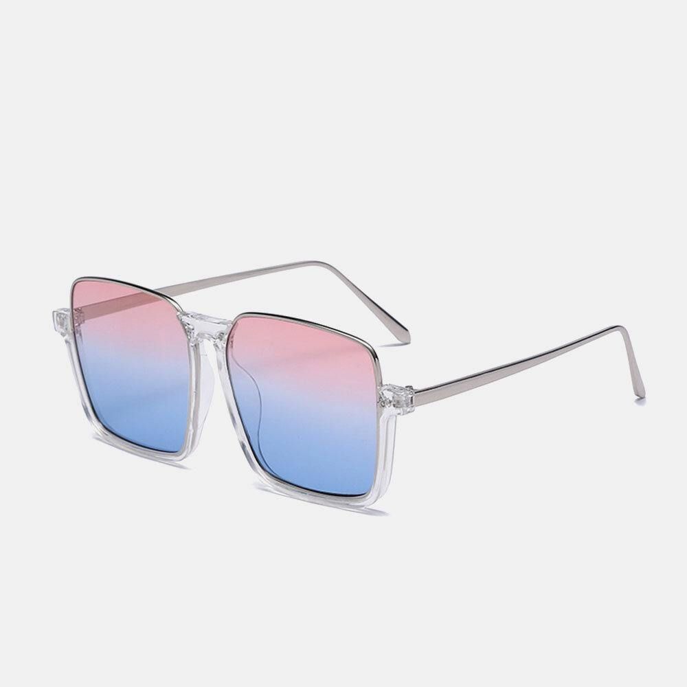 Unisex Vierkant Frame Half Frame Anti-Blauw Licht Anti-Uv Zonnebril