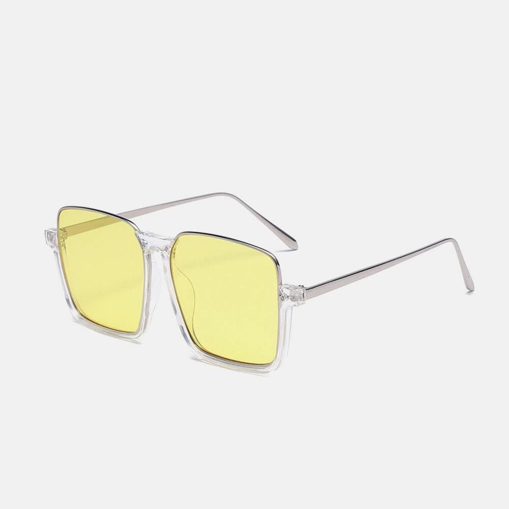 Unisex Vierkant Frame Half Frame Anti-Blauw Licht Anti-Uv Zonnebril