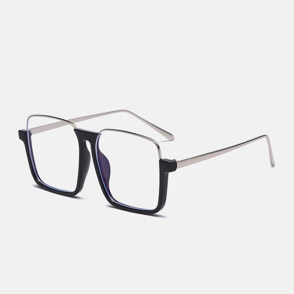 Unisex Vierkant Frame Half Frame Anti-Blauw Licht Anti-Uv Zonnebril