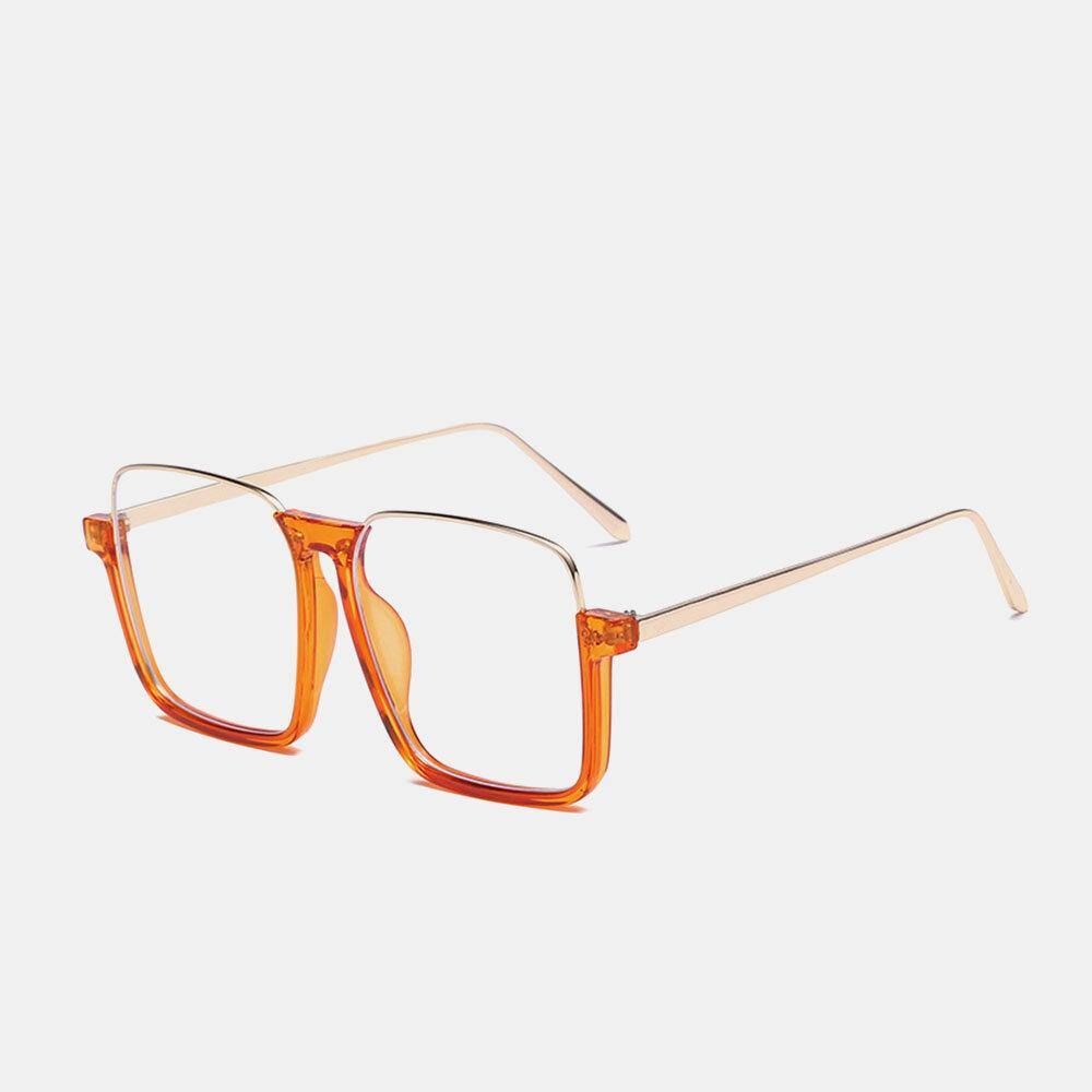 Unisex Vierkant Frame Half Frame Anti-Blauw Licht Anti-Uv Zonnebril