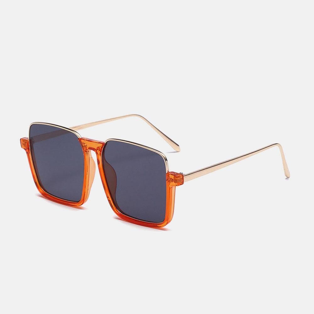 Unisex Vierkant Frame Half Frame Anti-Blauw Licht Anti-Uv Zonnebril