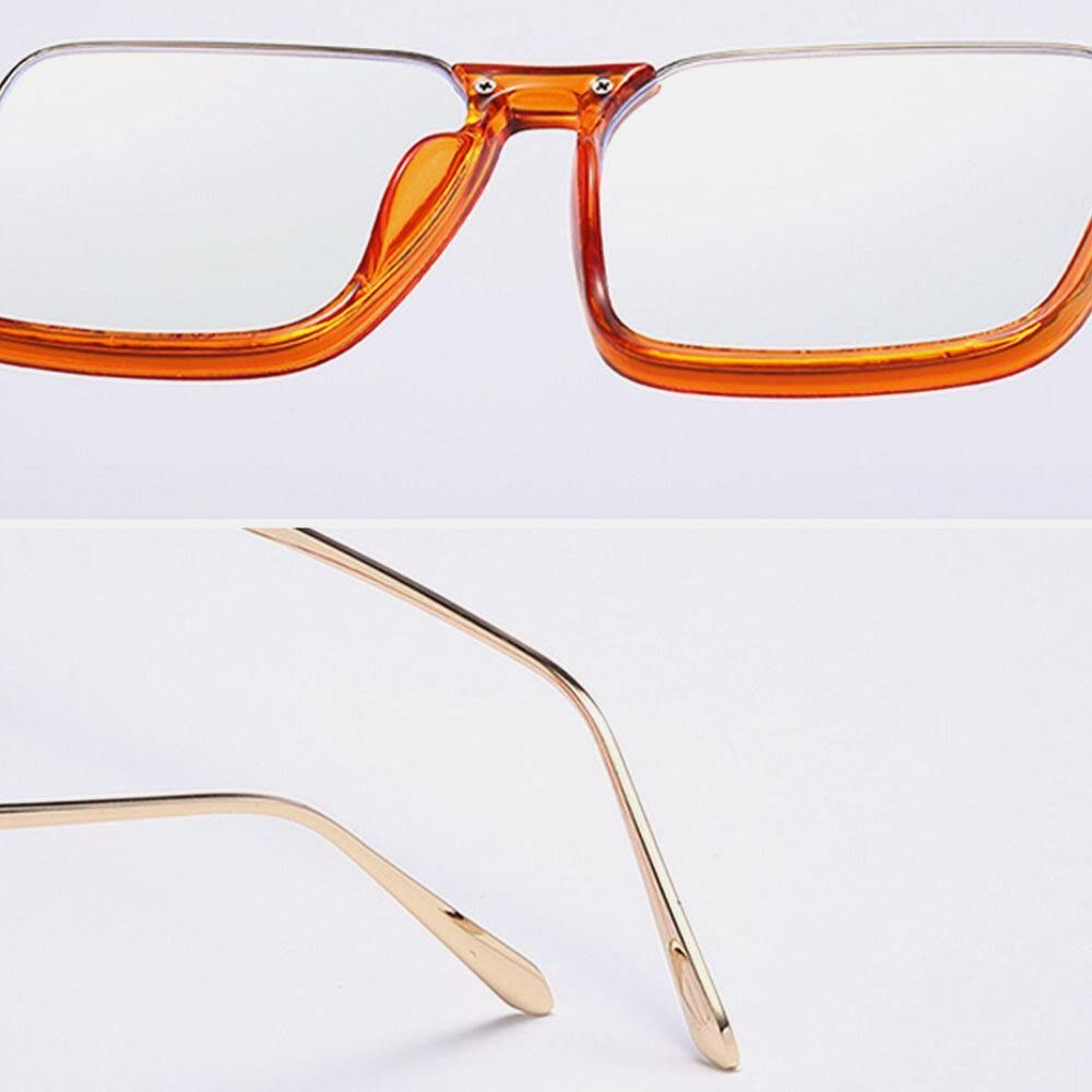 Unisex Vierkant Frame Half Frame Anti-Blauw Licht Anti-Uv Zonnebril