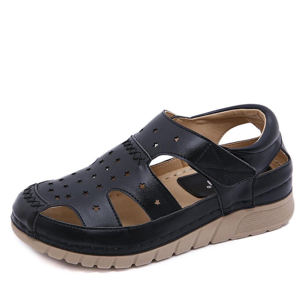 Dames Casual Star Pattern Hollow Out Soft Wearable Antistkid Outdoor Wandelsandalen