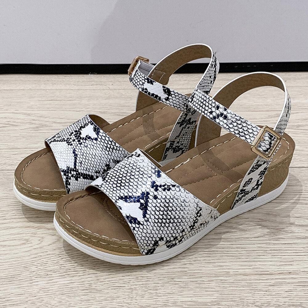 Dames Comfy Open Teen Rocker Sole Slide Sandalen