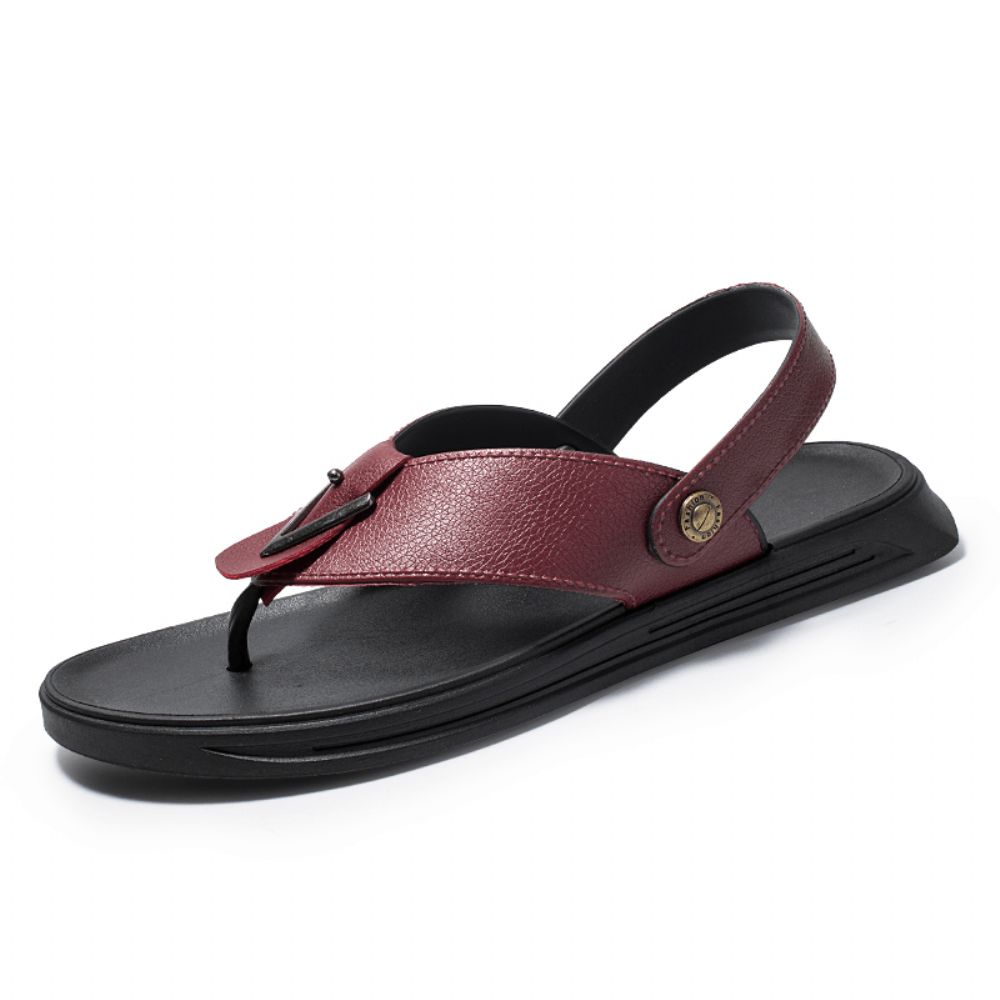 Heren Ademende Antislip Twee Manieren Geknipte Casual Strandsandalen