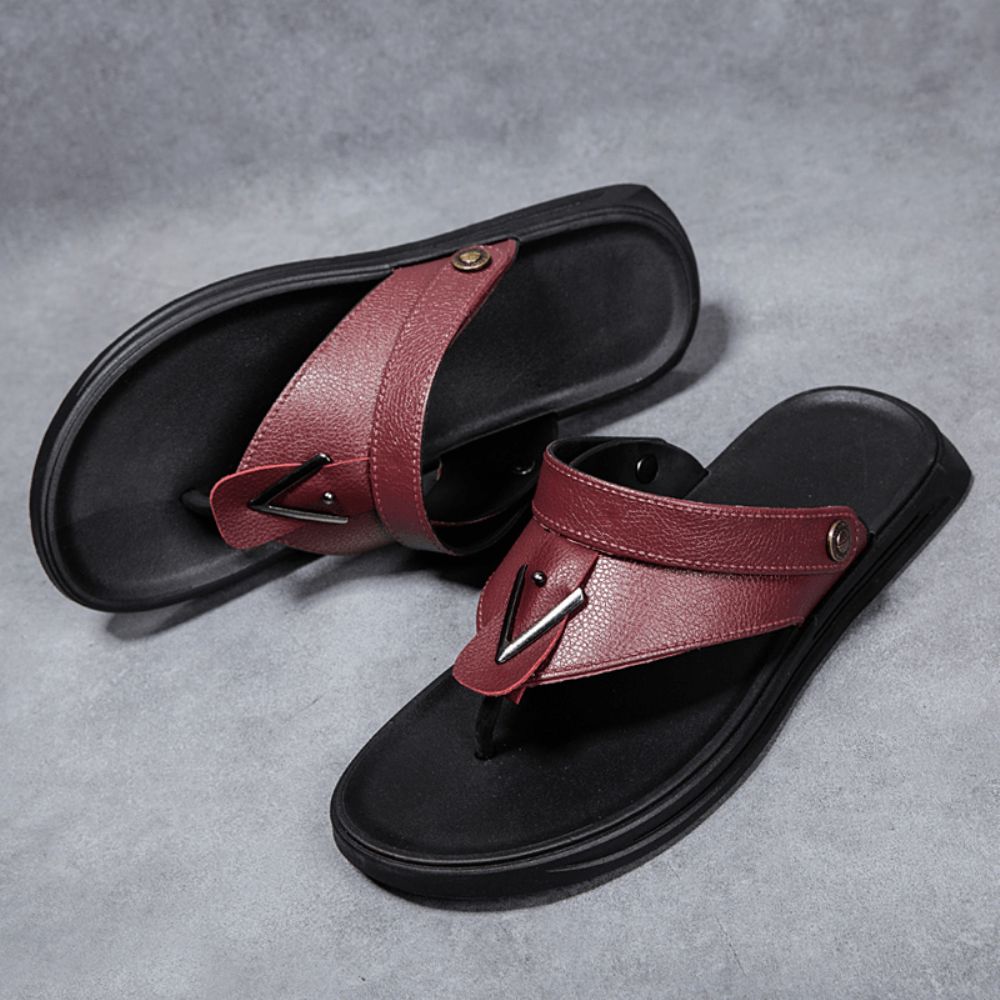 Heren Ademende Antislip Twee Manieren Geknipte Casual Strandsandalen