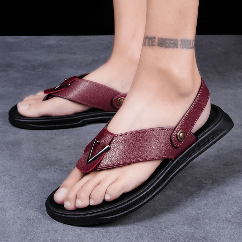 Heren Ademende Antislip Twee Manieren Geknipte Casual Strandsandalen