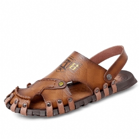 Heren Comfortabele Zachte Microvezel Slip Op Antislip Outdoor Sandalen