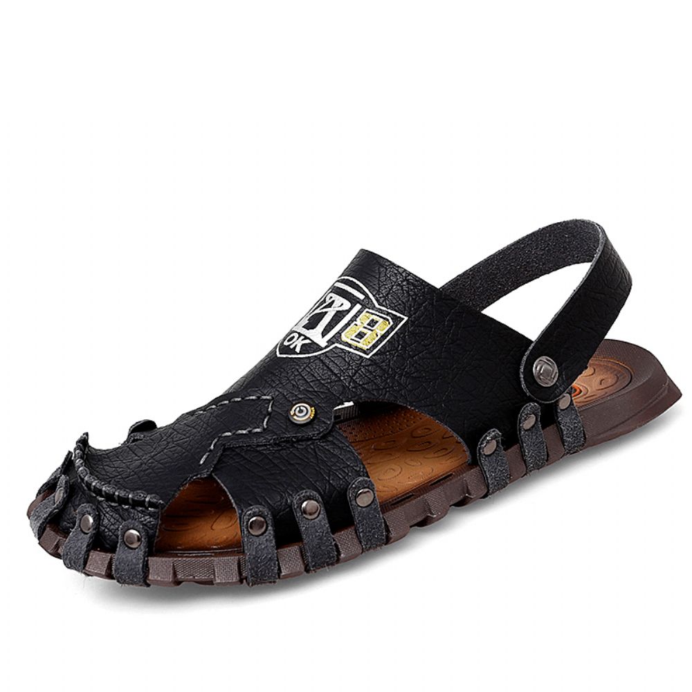 Heren Comfortabele Zachte Microvezel Slip Op Antislip Outdoor Sandalen