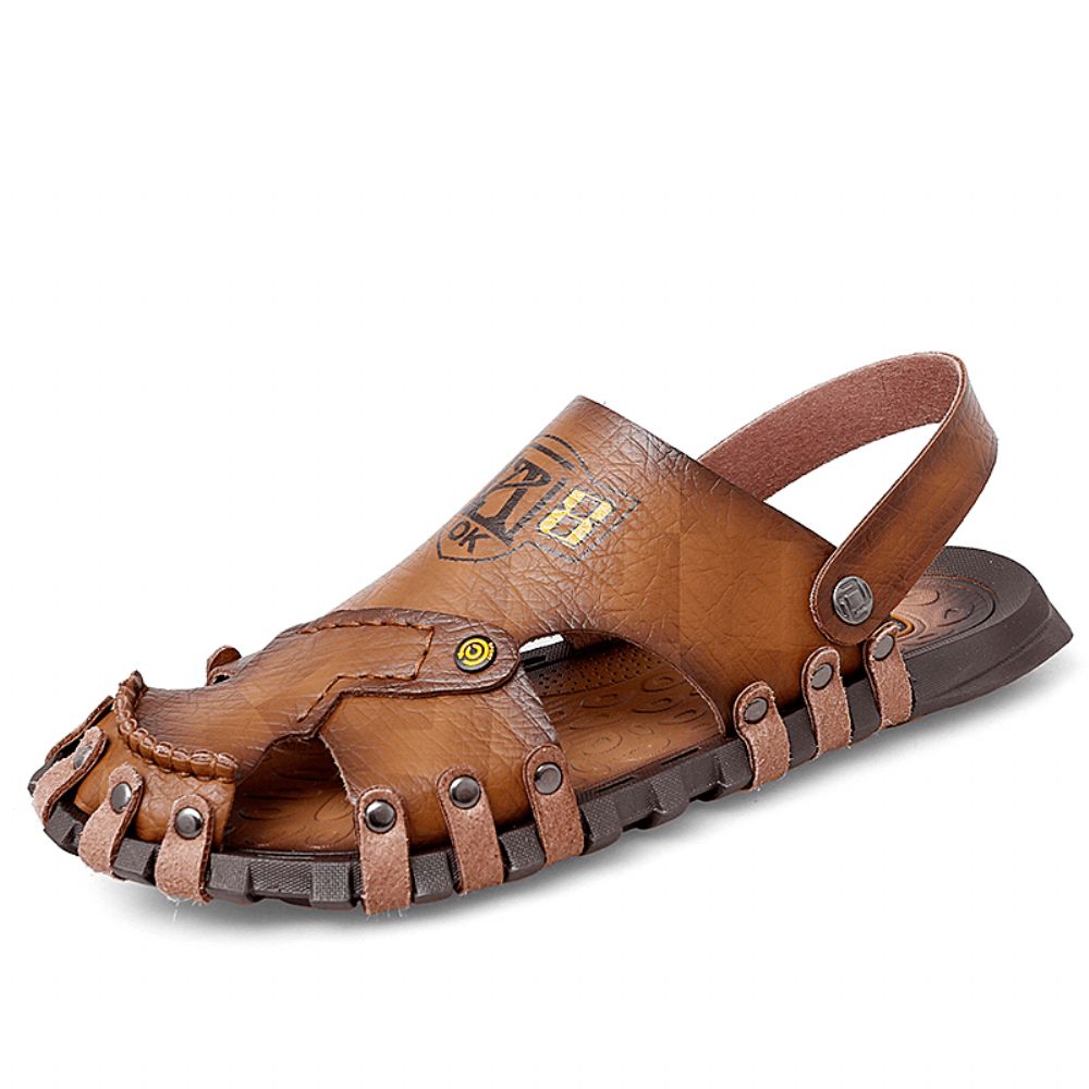 Heren Comfortabele Zachte Microvezel Slip Op Antislip Outdoor Sandalen