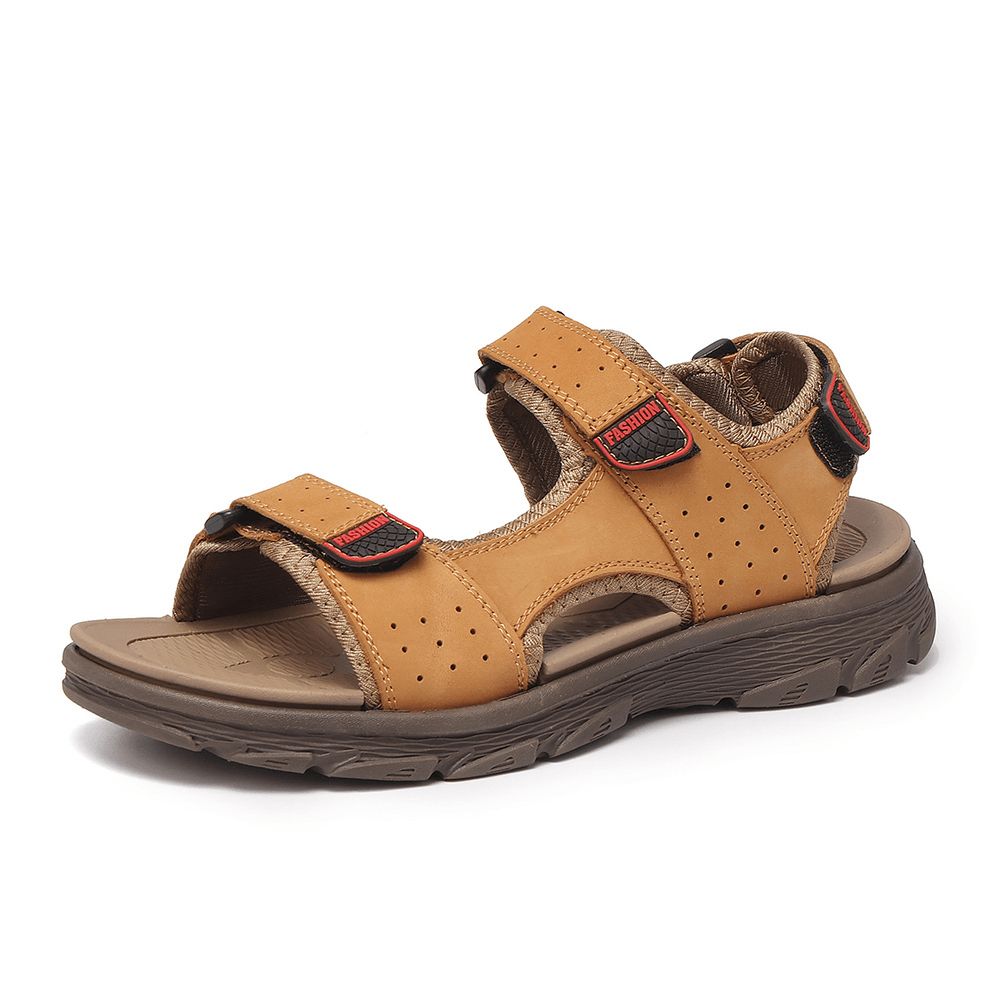 Heren Koeienhuid Ademend Geopend Non Slip Casual Outdoor Sandalen