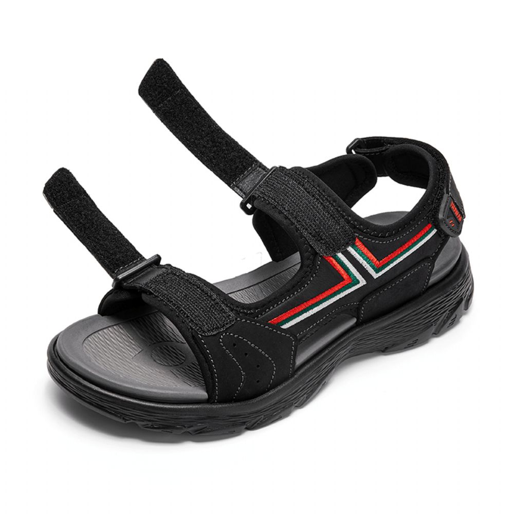 Heren Lederen Ademende Antislip Geopend Comfortabele Strand Casual Outdoor Sandalen