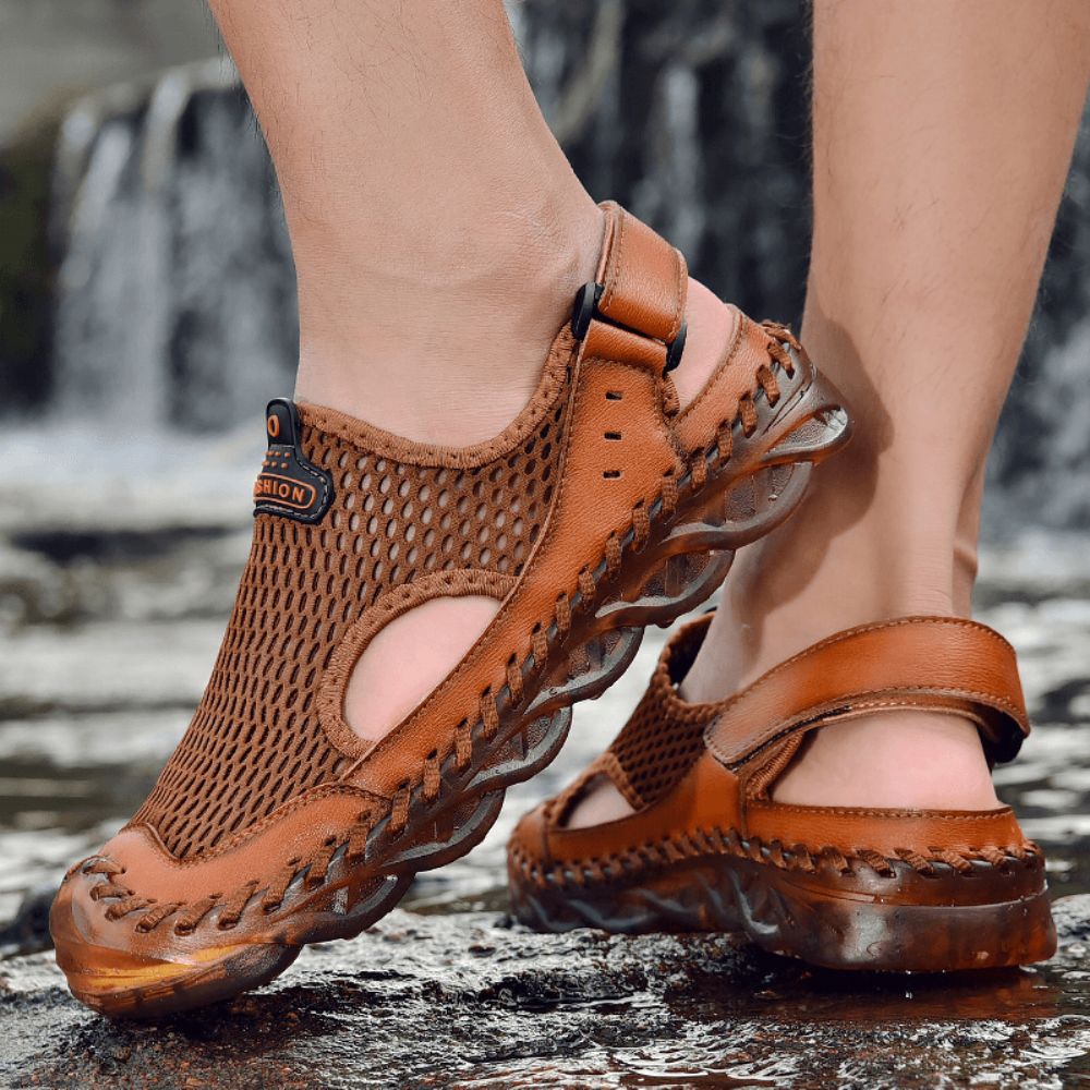 Heren Outdoor Mesh Hand Stiksels Gesloten Teen Waterschoenen