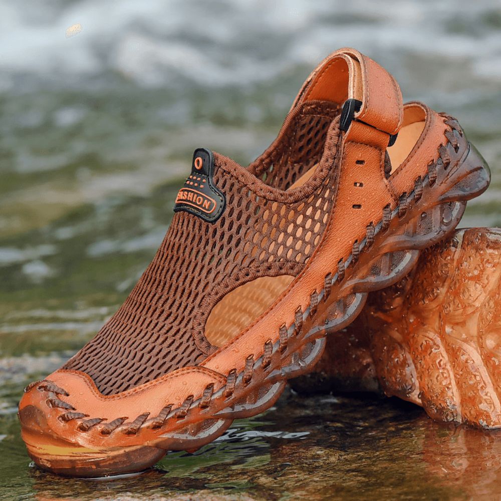 Heren Outdoor Mesh Hand Stiksels Gesloten Teen Waterschoenen