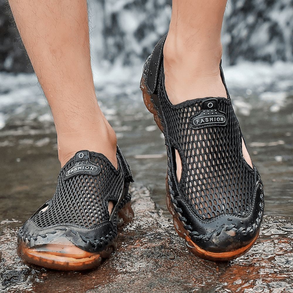 Heren Outdoor Mesh Hand Stiksels Gesloten Teen Waterschoenen