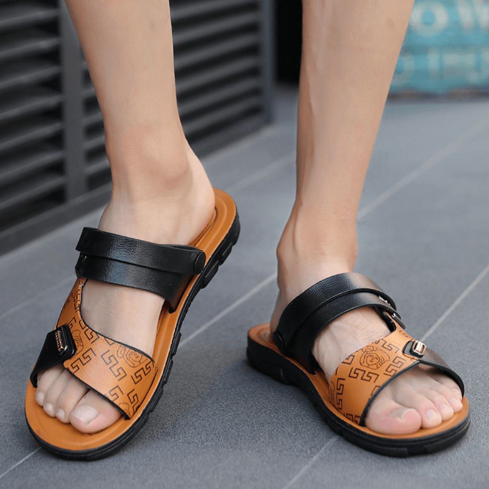 Heren Two-Ways Geopend Teen Ademend Antislip Casual Outdoor Sandalen