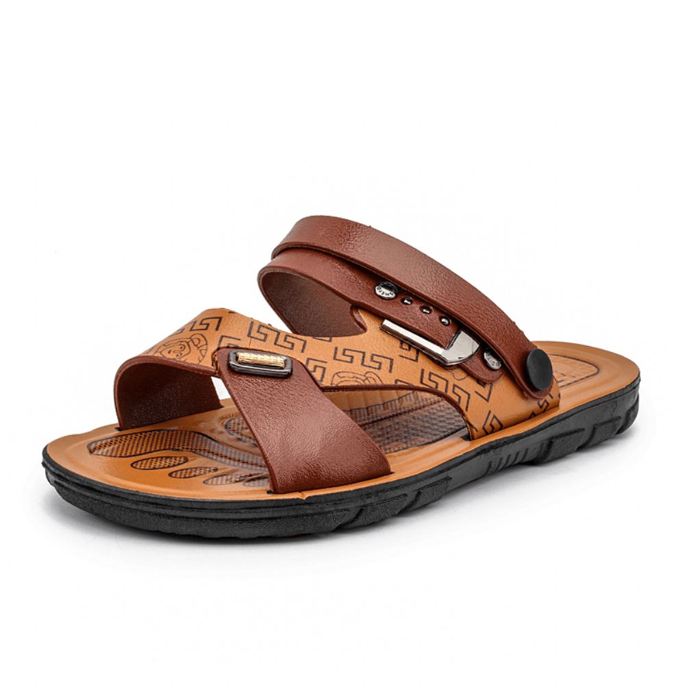 Heren Two-Ways Geopend Teen Ademend Antislip Casual Outdoor Sandalen