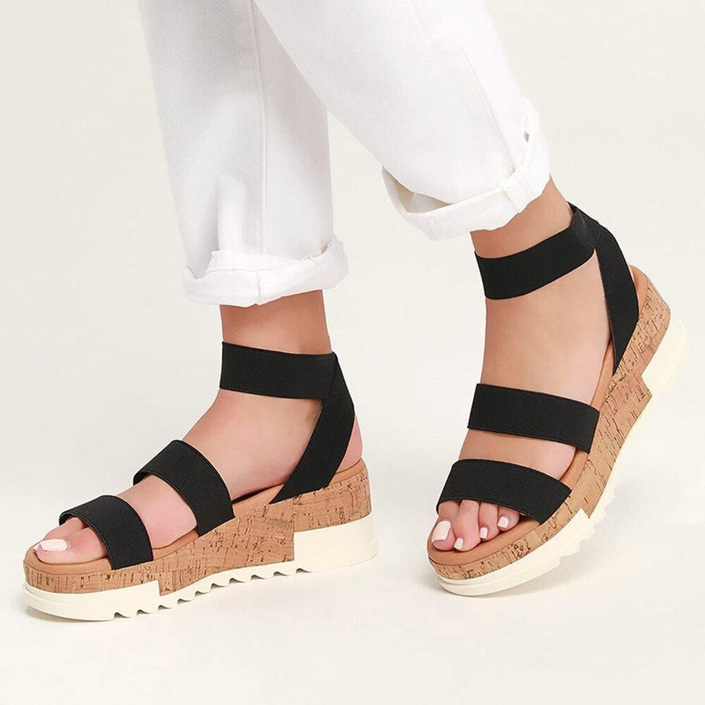 Platformsandalen In Effen Kleur Dames