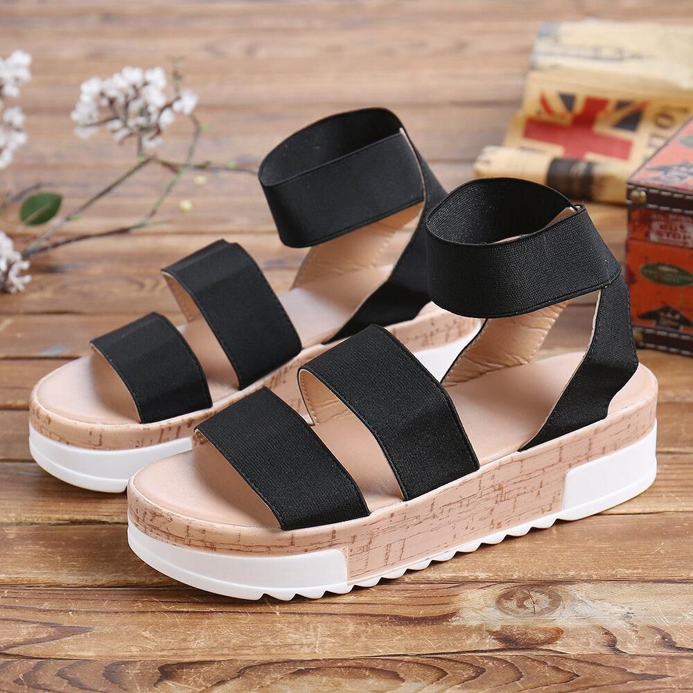 Platformsandalen In Effen Kleur Dames