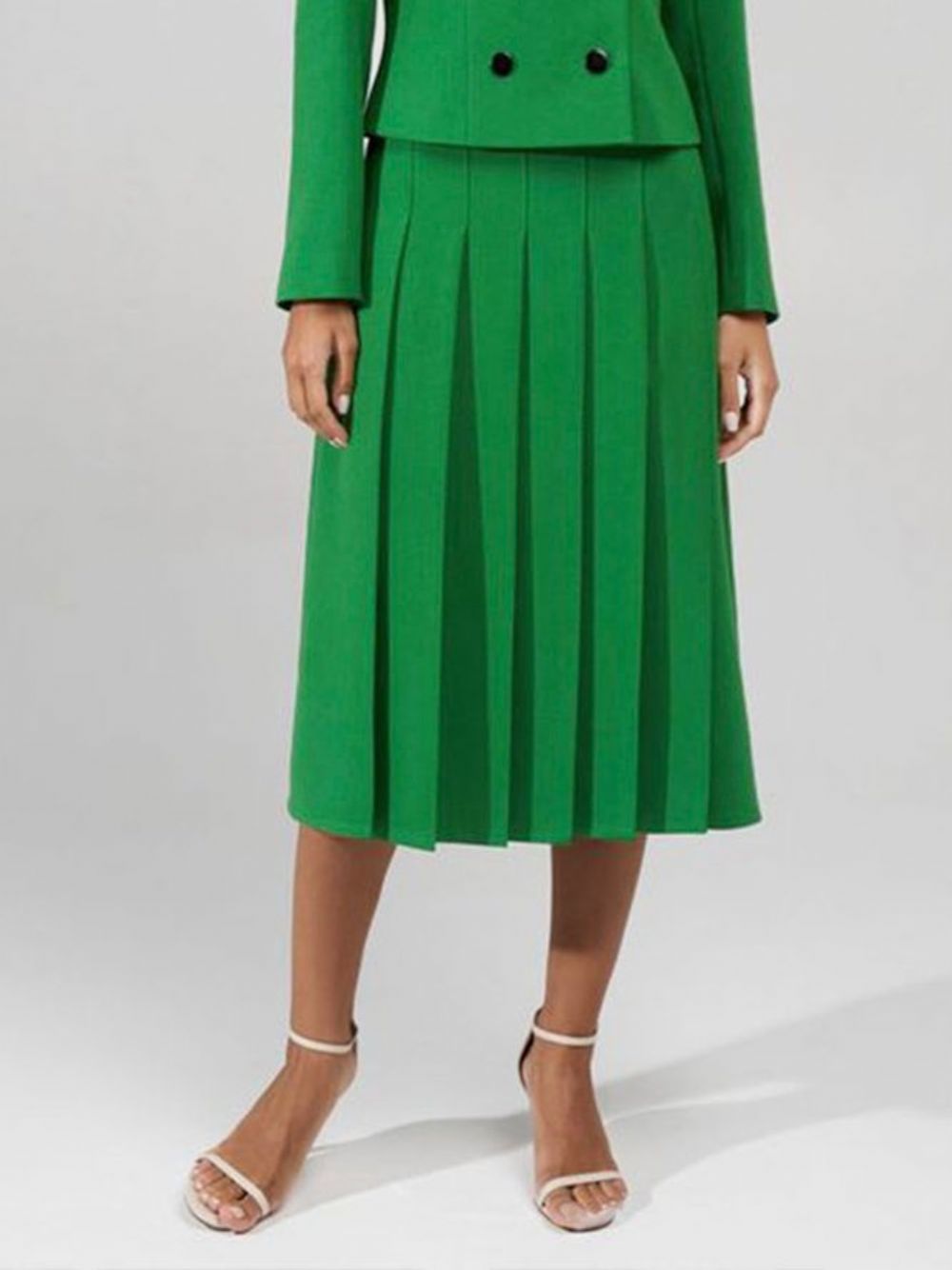 Daily Effen Groene Regular Fit Elegante Rok