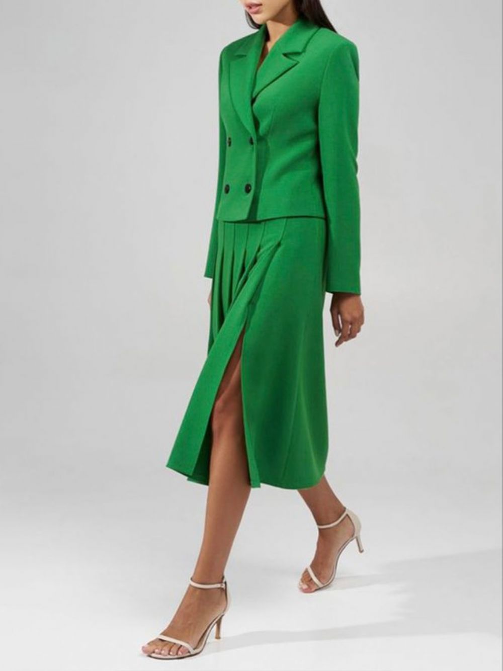 Daily Effen Groene Regular Fit Elegante Rok