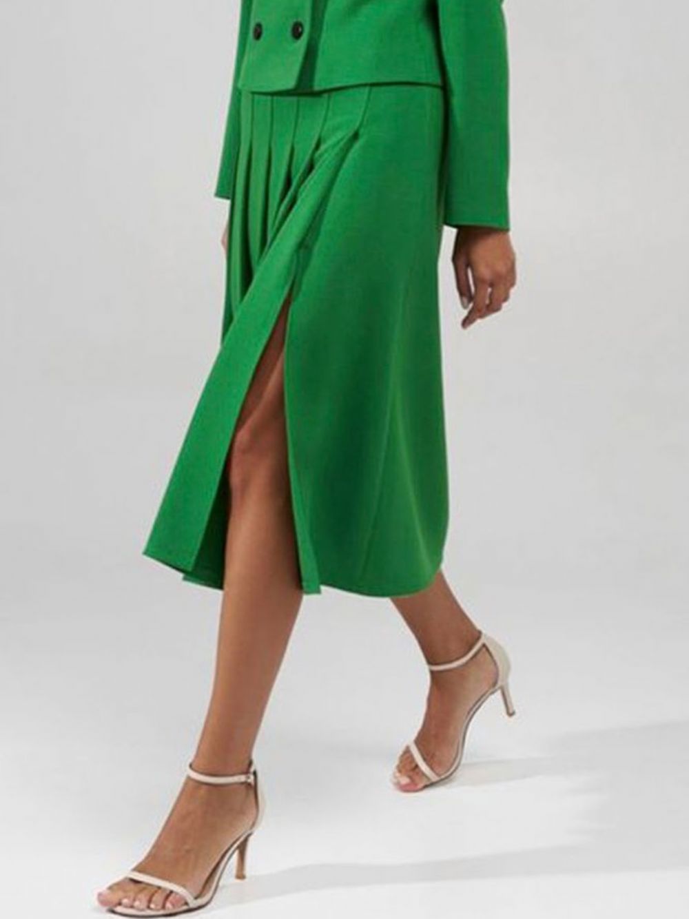 Daily Effen Groene Regular Fit Elegante Rok