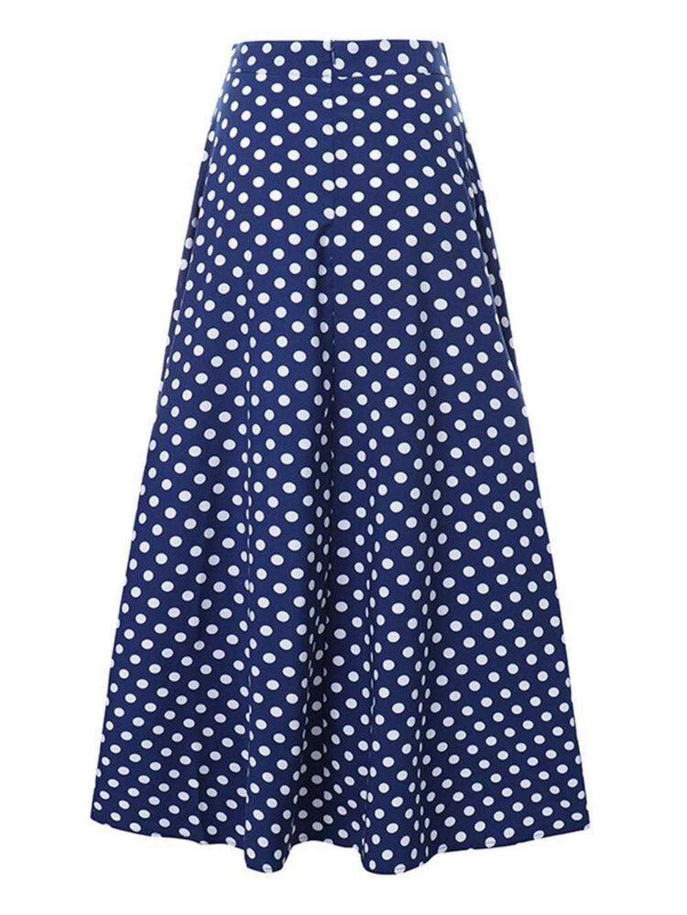 Dames Polka Dot Print Losse Grote Schommel Zijzakken Casual Lange Rok