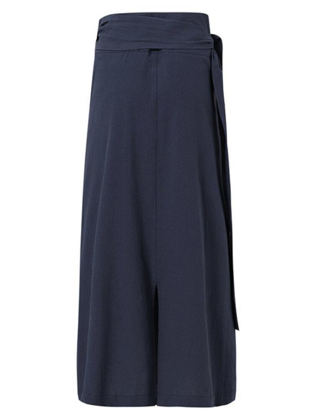 Effen Kleur Effen Geknoopte Zak Lange Casual Rok Dames