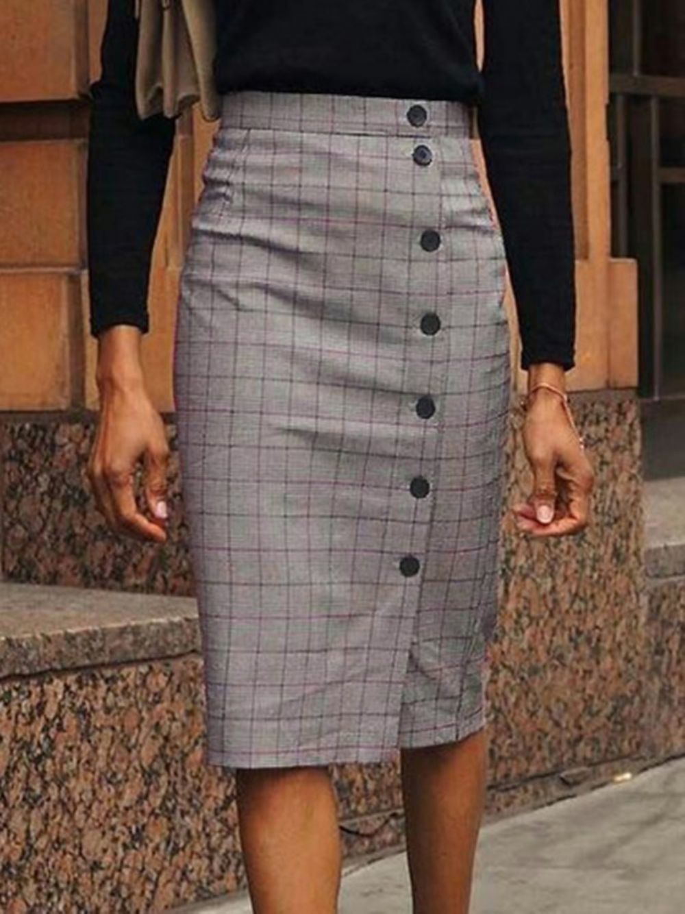 Elegante Midi-Rok Met Normale Pasvorm