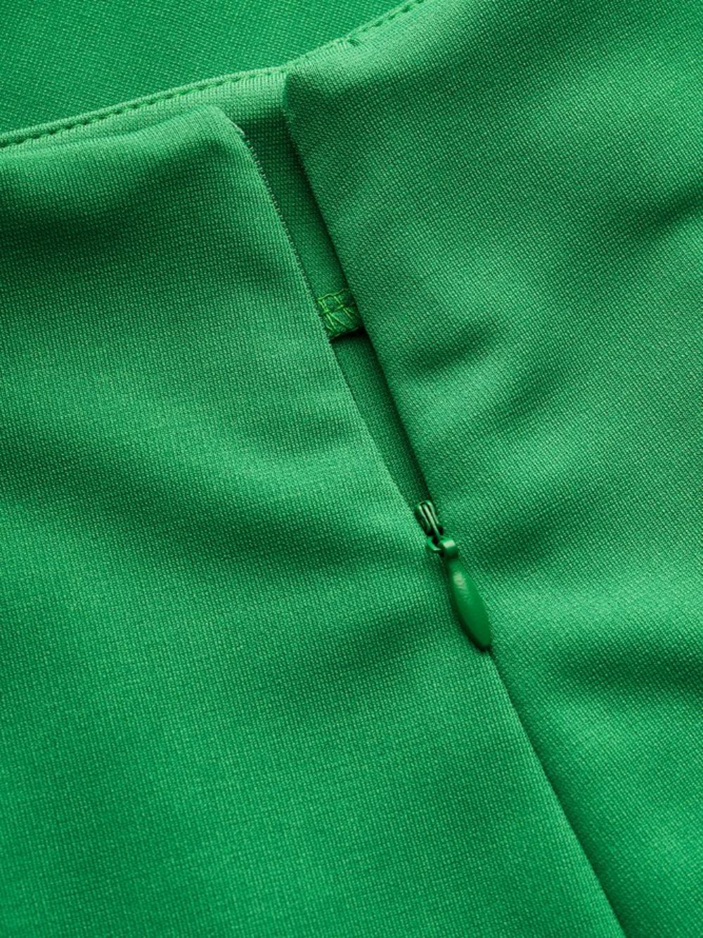 Groene Effen Rok Met Hoge Elasticiteit X-Line Regular Fit