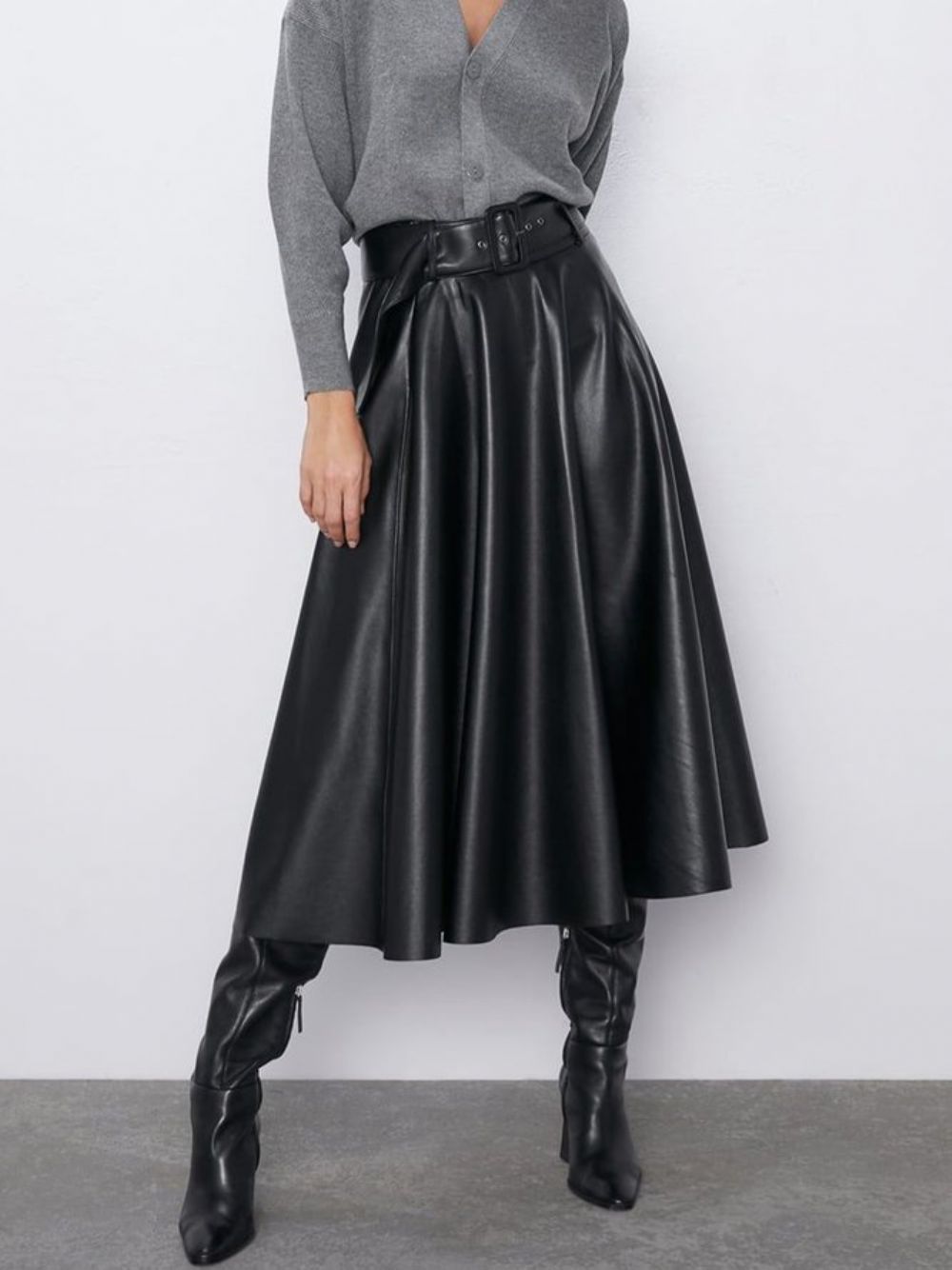 Regular Fit Effen Urban Mid Waist Rok