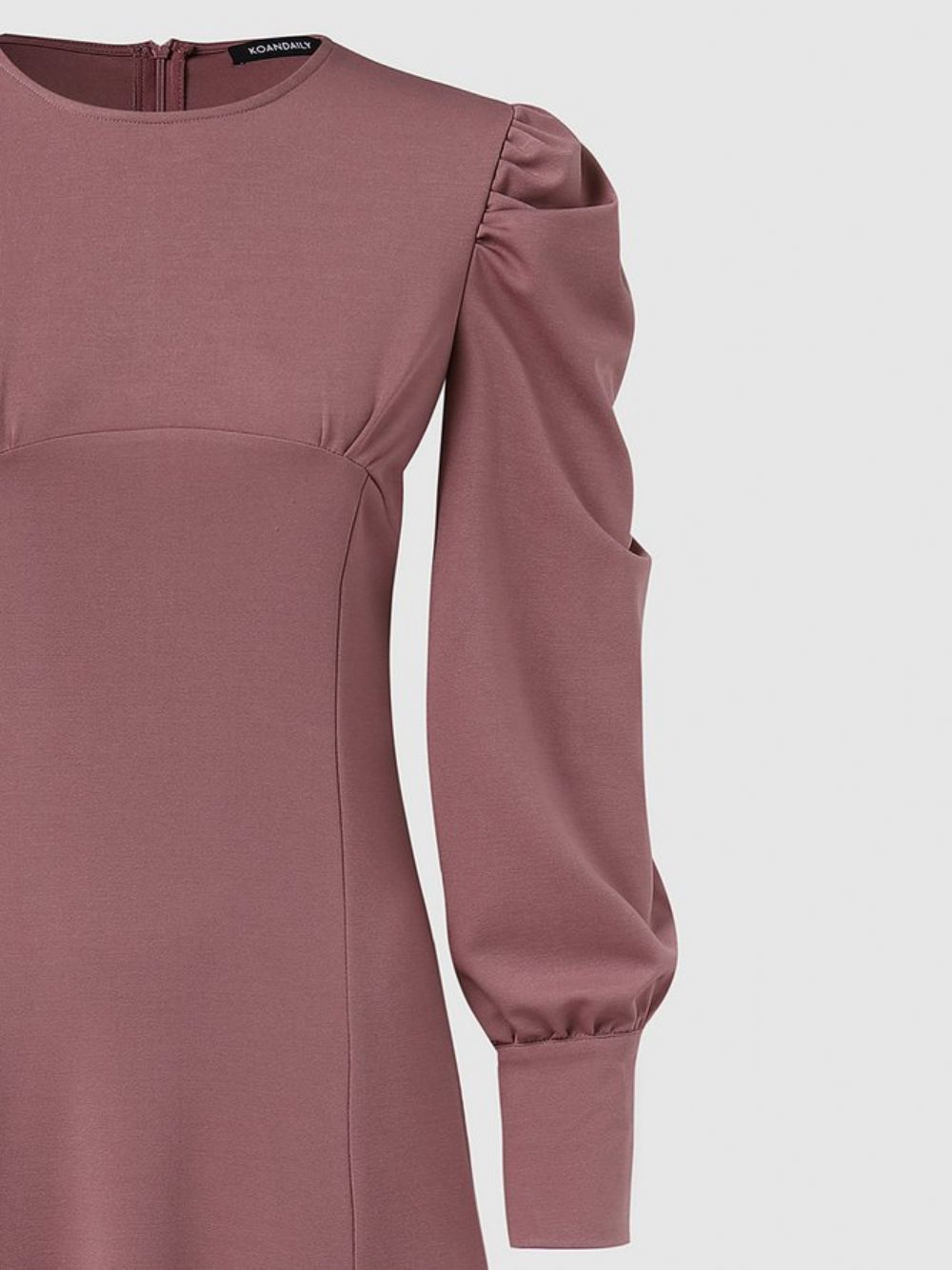 Elegante Effen Midi-Jurk Met Normale Pasvorm