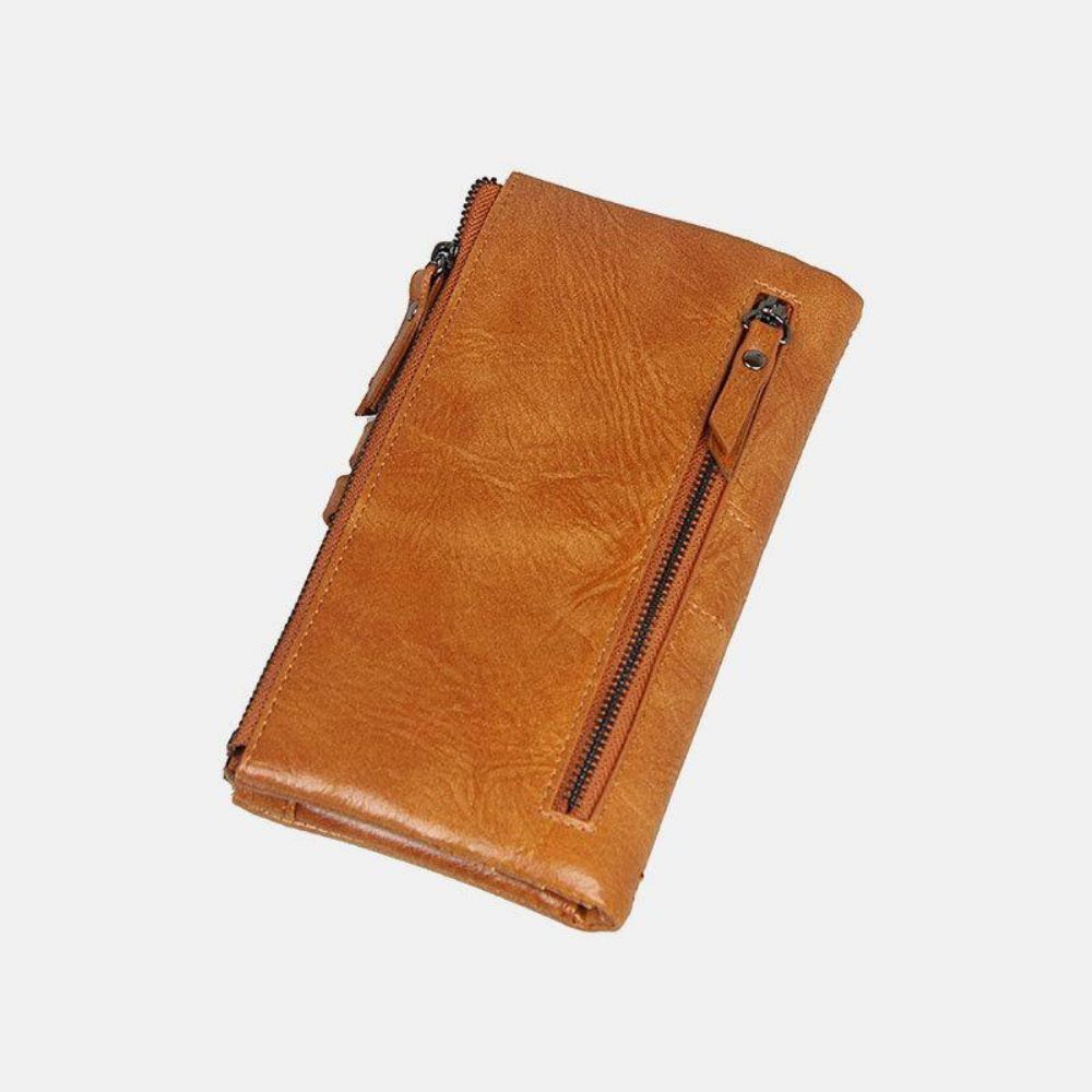 Dames Multi-Slots 12 Kaartsleuven Rits Bifold 6.3 Inch Telefoon Lange Portemonnee