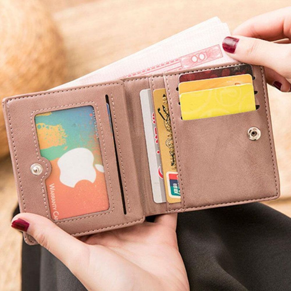 Dames Retro Mni Bifold Multi-Card Slot Kaarthouder Portemonnee