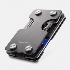 Heren Edc Rfid Aluminium Multifunctioneel Gereedschap Sleutelhanger Card Case Portemonnee Geldclip