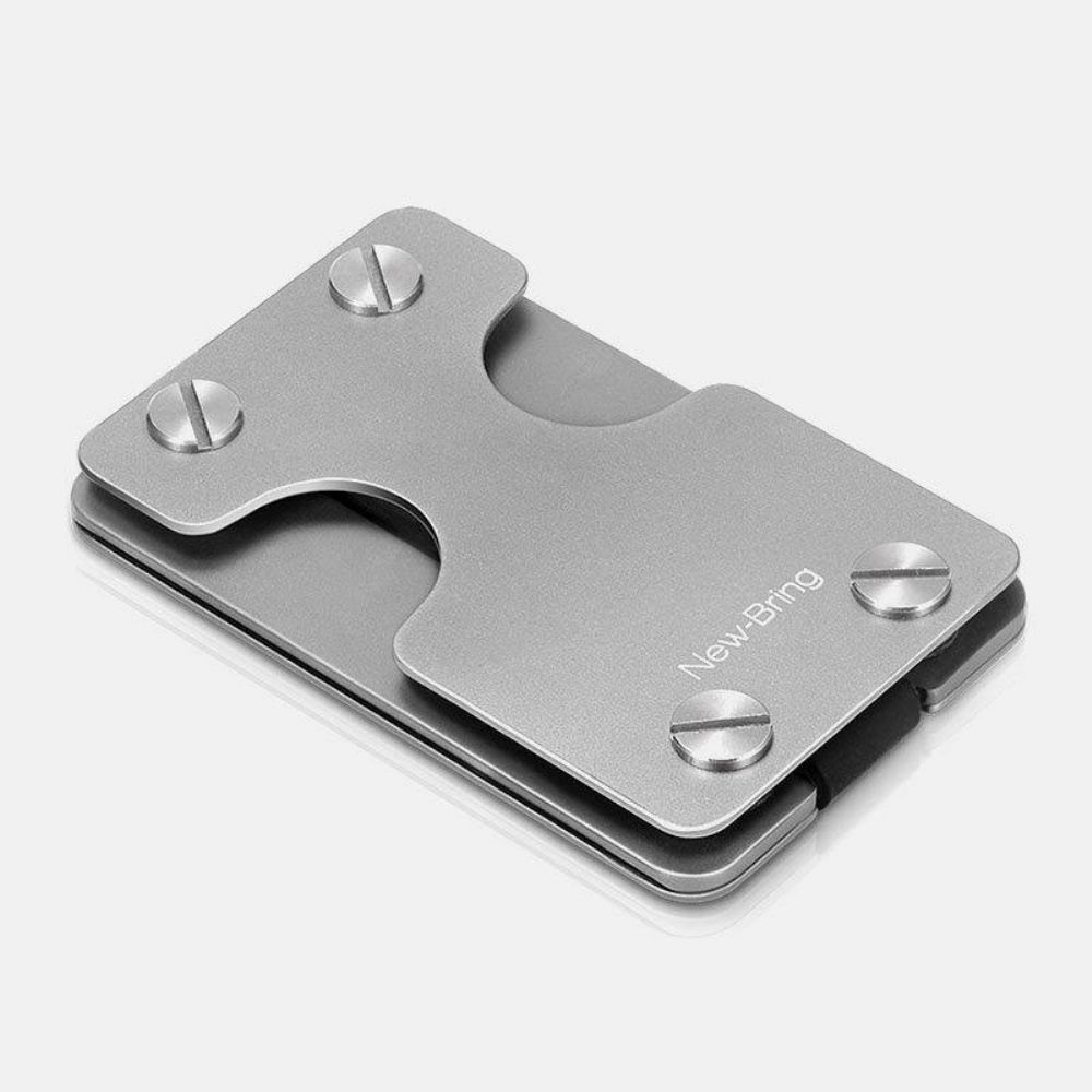 Heren Edc Rfid Aluminium Multifunctioneel Gereedschap Sleutelhanger Card Case Portemonnee Geldclip