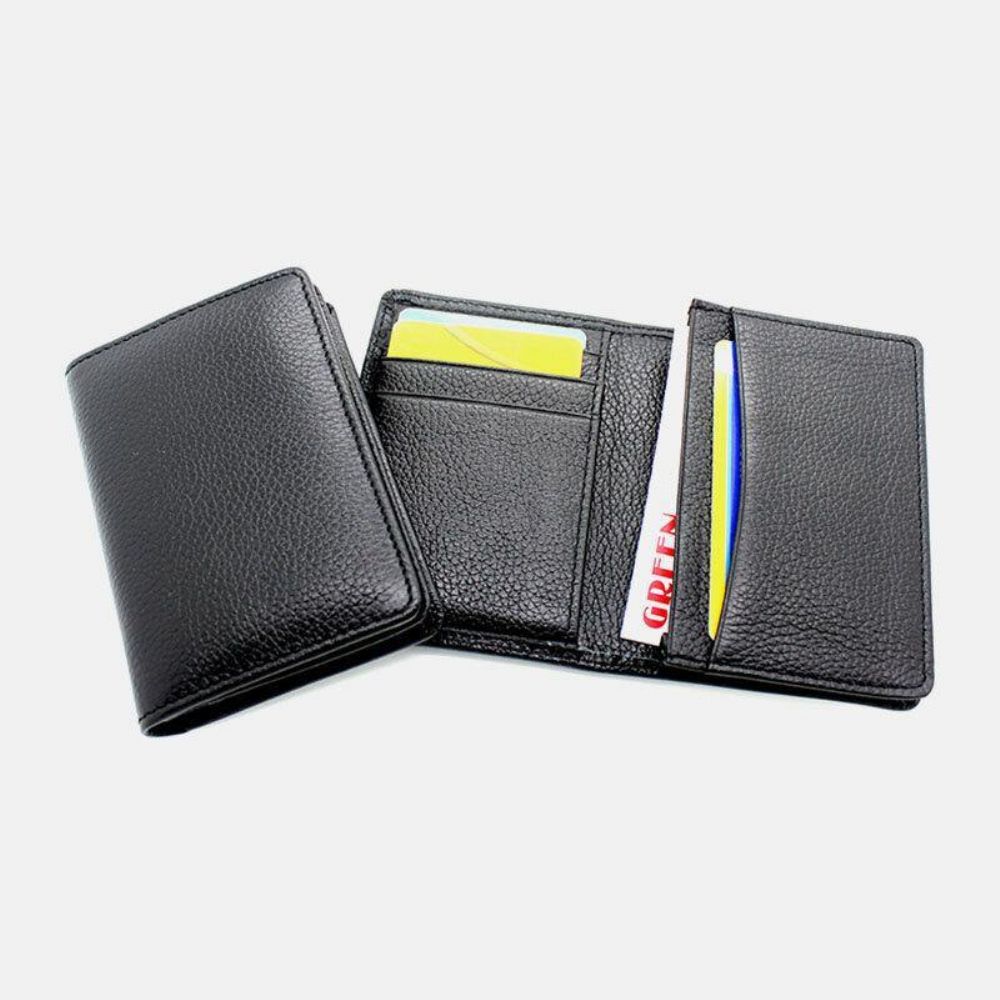 Mannen Echt Leer Grote Capaciteit Bifold Retro Business Multi-Card Slot Kaarthouder Visitekaarthouder Creditcardhouder Portemonnee