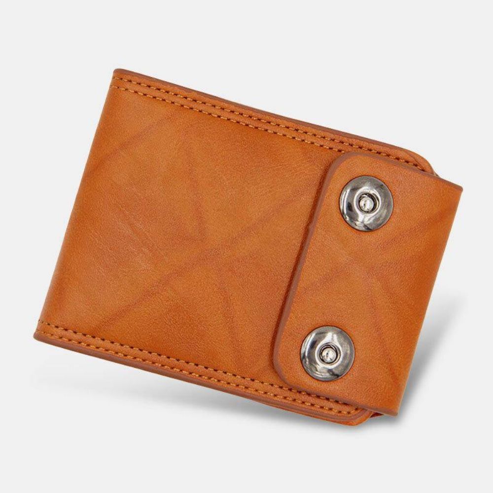 Mannen Pu Lederen Dollar Patroon Bifold Sort Multi-Card Slot Kaarthouder Portemonnee Portemonnee