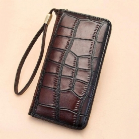 Vrouwen Lederen Alligator Patroon Retro Zachte Lederen Tas Multi-Slot Kaarthouder Portemonnee Clutch Purse