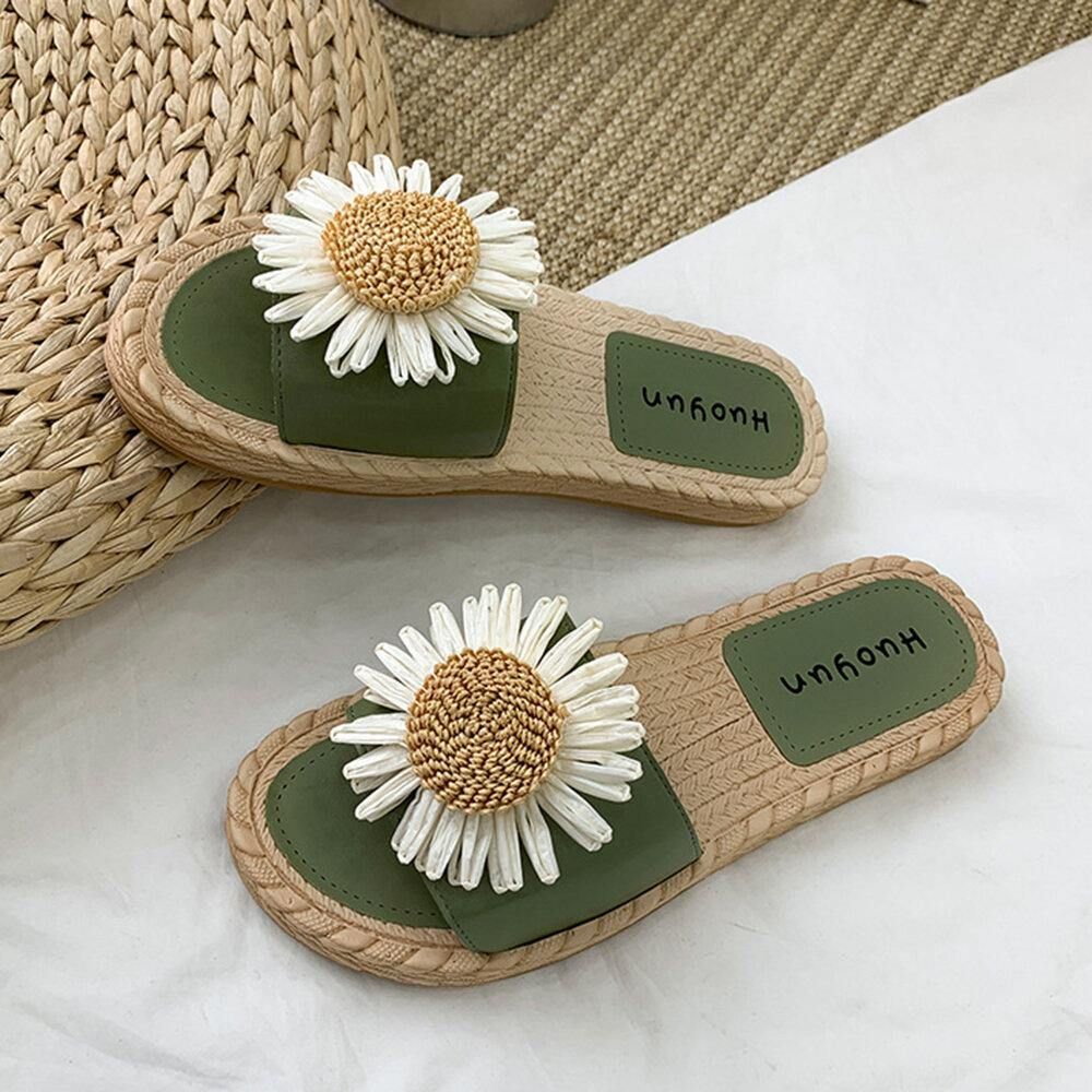 Dames Daisy Decor Draagbare Comfortabele Strandslippers Slippers